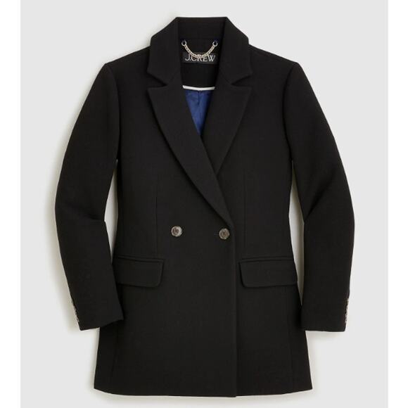 J. Crew Evening Blazer-Jacket in Italian Double-Cloth Wool Blend Size 24 - Picture 2 of 10